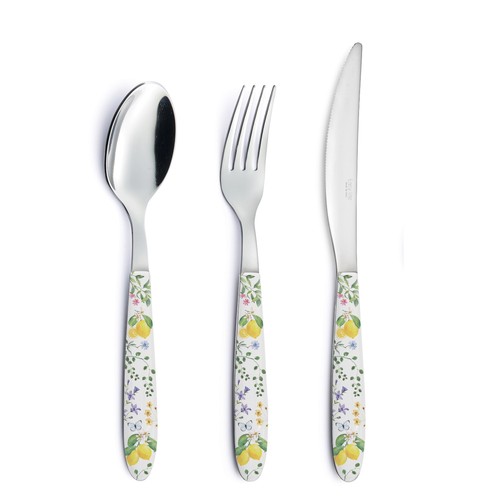 Set posate pezzi - 18, fleurs