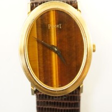 Piaget vintage oro 18k con quadrante occhio di tigre 25mm - spedizione gratuita USA