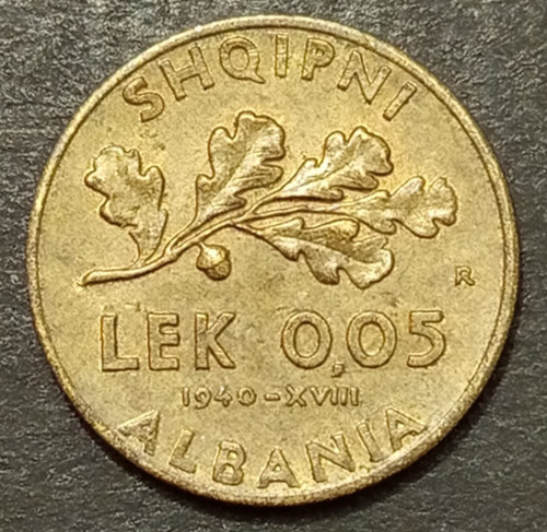 Albania lek 1940 - 0,05, xviii