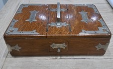 Scatola legno cofanetto porta sigari sigarette fiammiferi box cigars cigarettes