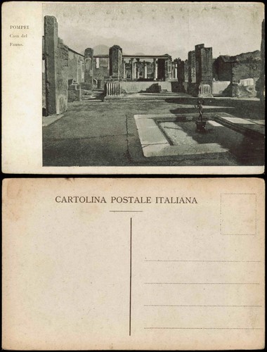 Cartolina pompei casa del - cartolina,