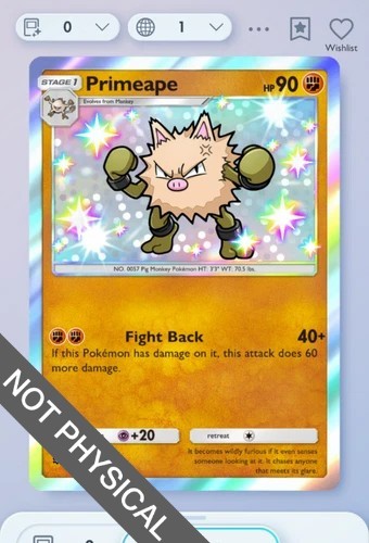 Pokemon tcg pocket - pokemon, primeape