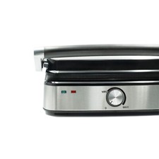 Griglia Elettrica Antiaderente, Ghisa, Piastre Removibili, 2000W, Bistecchiera