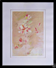 delizioso dipinto fiori olio cartoncino firma Chirico