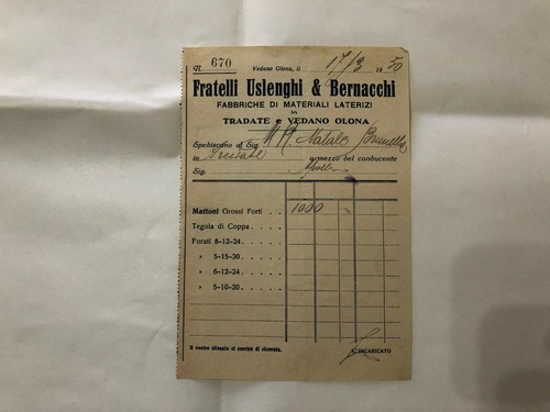 Ricevuta fratelli uslenghi - ricevuta,