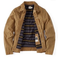 Giacca camionista cerata foderata in flanella Flint And Tinder uomo taglia XL Field Tan lavoro