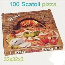 100 scatole pizza 32x32x3 - scatole,