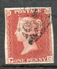 1841 1d Deep Red Brown, usato