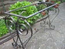 BASE FERRO A RICCIOLI X TAVOLO - RICCA LAVORAZIONE FERRO BATTUTO - VINTAGE 1960