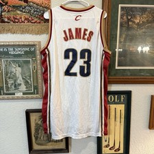 Maglia Vintage anni 00 RARA Lebron James Adidas NBA Authentics Taglia XL +2 Lunghezza