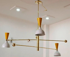 Lampadario orbitale ottone