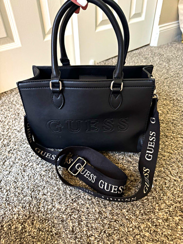 Guess black logo satchel - guess,