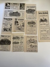 lotto pubblicità motocicli frera triumph clyno harley davidson hudson 1910