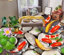 3D Lotus pesce rosso C9023