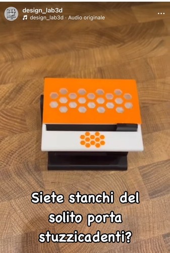 Porta stuzzicadenti stampato - stuzzicadenti,