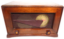 Radio d'epoca da tavolo PHILCO 49-506 "FLYING WEDGE": non testata con TUTTI E 5 I TUBI