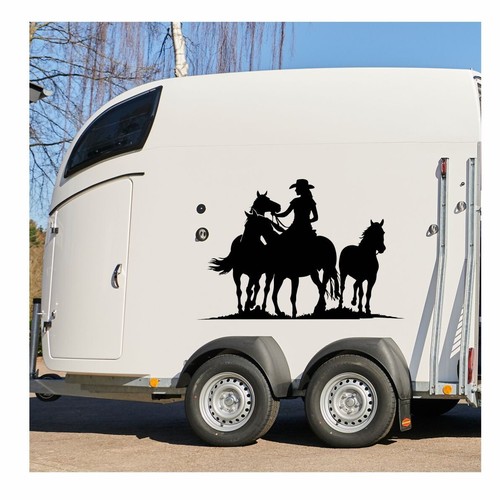 Adesivo cowgirl con cavalli - cowgirl,