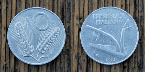 Moneta italia lire 1973 - moneta,