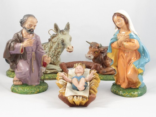Presepe completo gesso - presepe,