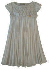 Made Italy Vestito abito cerimonia voile avorio plissettato bambina bimba 12 ann