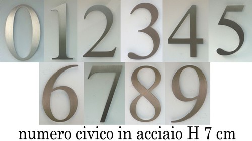 Numero civico acciaio - -, h