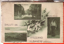 CARTOLINA SPEZZANO ALBANESE VIAGGIATA 1924 SALUTI 3 VEDUTINE RARISSIMA BELLA