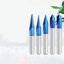 Punta Router 15 Gradi 90 Gradi Scanalatura a V con per Nano Rivestimento per Uso Legno