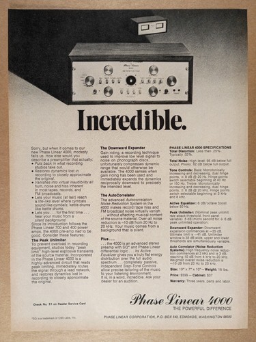 Preamplificatore phase linear - preamplificatore,