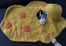 2761🌟Doudou Plat Zebre Zèbre Egmont toys Jaune Orange