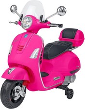 Vespa GTS Super Sport 12V Moto Elettrica per Bambini Rosa BATTERIA LITIO