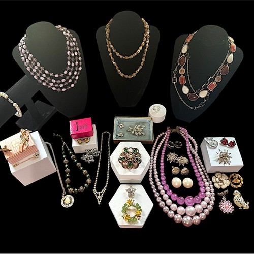 Lotto gioielli strass vintage