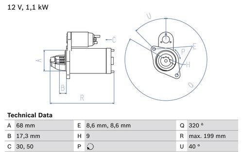 Motorino avviamento bosch - motorino,