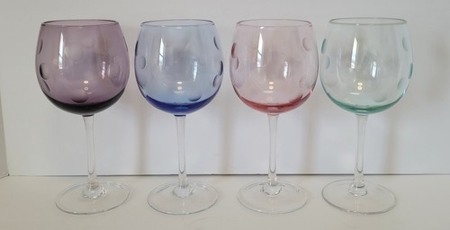 Set bicchieri vino a pois - bicchieri, da