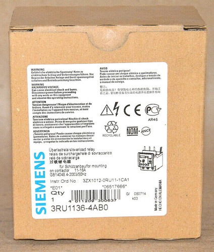 Siemens 3ru1136 4ab0 relè - relè, di