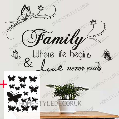 Adesivo murale grande famiglia