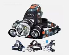 LAMPADA da TESTA TORCIA FRONTALE RICARICABILE Modalità LUCE con 3 LED SPORT PILE