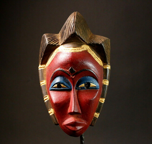 Maschera stile baule legno - stile, in