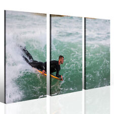 Tela Canvas - Surf Onda Gigante Oceano - Quadri Sportivi Adrenalina