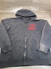 Felpa con cappuccio Rancid nera full zip taglia L - 2006 machete back spell out