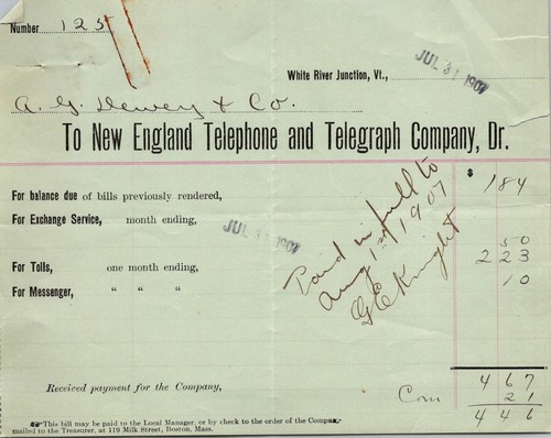 New england tel telegraph - england, &