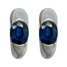 Orecchini a cerchio vintage Bvlgari Bulgari B.Zero1 in oro bianco 18 carati con scatola