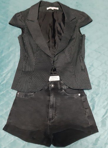 Completo gilet jeans short - completo,