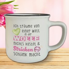 Tazza Vintage Con Frase "Sogno