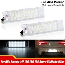 COPPIA PLACCHETTE 24 LED LUCI TARGA ALFA ROMEO GIULIETTA MITO 147 159 GT CANBUS