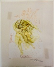 Salvador Dali (1904-1989) - The Angry Ones - "Gli Arrabbiati" Xilografia Firmata