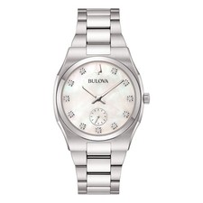 BULOVA Surveyor Lady OROLOGIO DA DONNA IN ACCIAIO SOLO TEMPO CON DIAMANTI 96P242