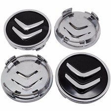 4 tappi coprimozzo nero per