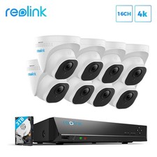 Reolink 4K Kit Videosorveglianza Esterno Poe NVR 16CH 4K 4TB +8 x 8MP Telecamere