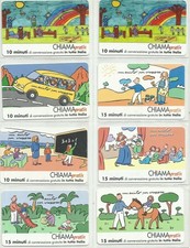 °LOTTO 4 di otto carte CHIAMAGRATIS - buone  - usate (vedi foto!) °