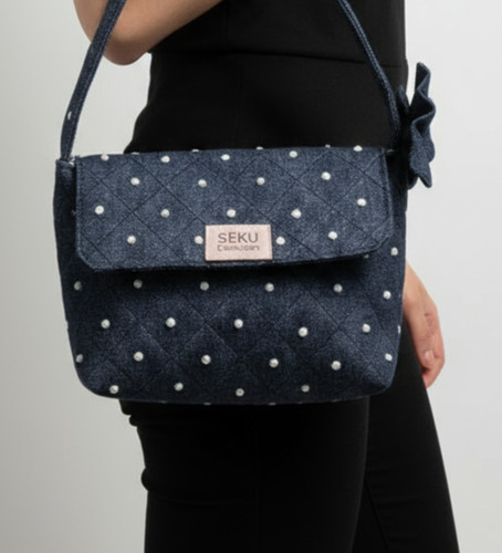 Borsa mano denim mini - in,